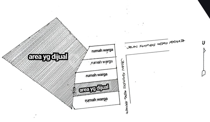 Dijual Kavling Komplek Metro Permata 1 Butuh Cepat 1/2 Hrg Pasar