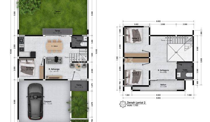 Rumah Classic Modern 2 Lantai 10 Menit Dari Stasiun Kota 2