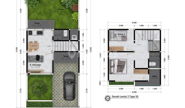 Rumah Scandinavian 2 Lantai di Tengah Kota Lamongan  2