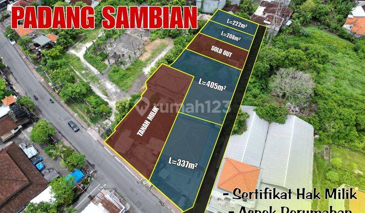 PASTI CLOSING DI JUAL TANAH KAVLING LOKASI PADANGSAMBIAN DENPASAR BARAT
 1