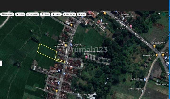 CERTAINLY CLOSING FOR RENT LAND AT THE LOCATION OF NYANYI BERABAN KEDIRI TABANAN 1