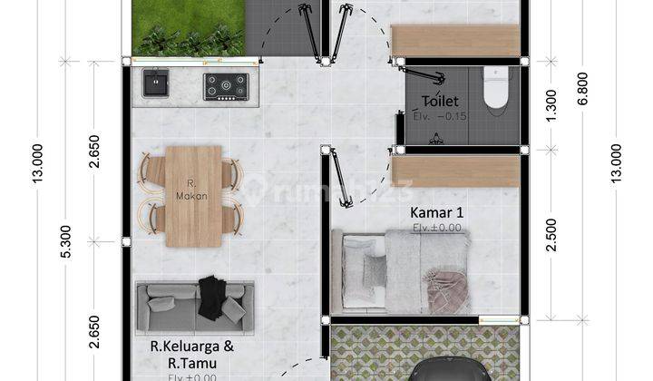 Rumah Murah 1 Lantai Di Tengah Kota Lamongan Fasilitas Lengkap  2