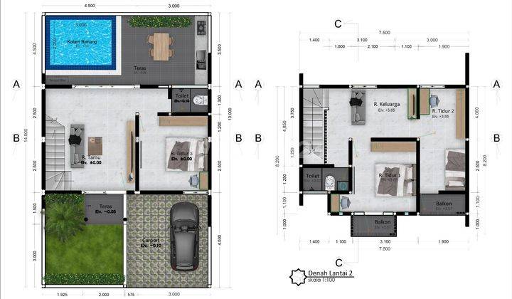 Dijual Rumah Berkonsep Villa di Kota Lamongan 2