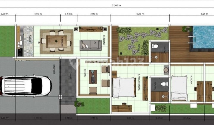 FOR SALE CHEAP FURNISHED PRIVATE POOL VILLA IN BOROBUDUR