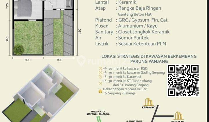 Rumah Murah Kpr Subsidi Ready Stock Di Dekat Stasiun Parhng Panjang Legok Karawaci Tangerang 2