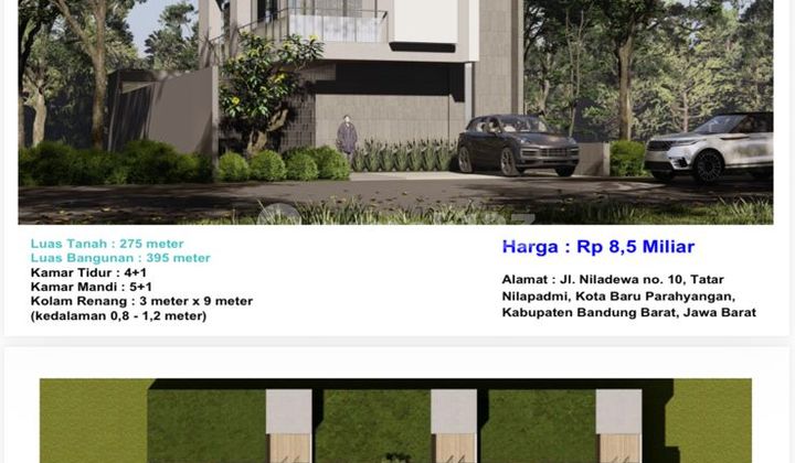 Beautiful Furnished House with Pool in Nilapadmi, Kota Baru Parahyangan 2