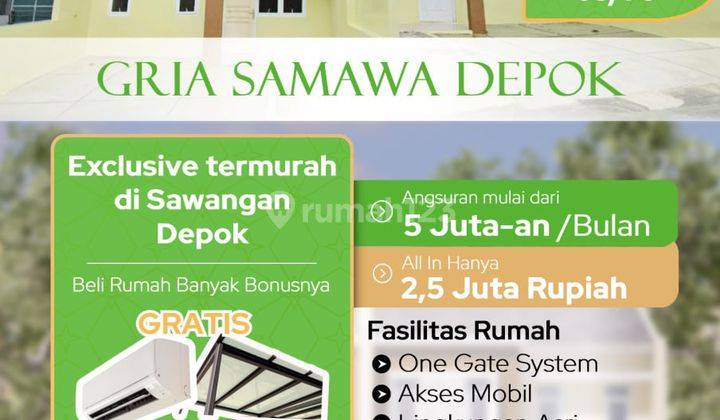 Flash Sale rumah siap huni 2 lt di depok dkt RSUD Depok dp all in hanya 2.5 juta saja  1
