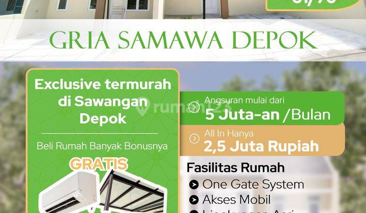 Flash Sale jual rumah siap huni 2 lantai di depok dekat rsud depok dp all in hanya 2.5 juta  1