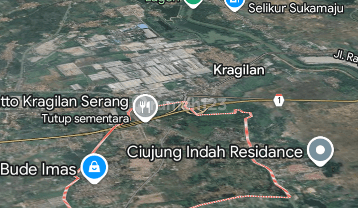 Dijual Cepat & Murah 1 Bidang Tanah 59578m²/shgb Cocok Untuk Ruang Usaha Lokasi Pinggir Tol Di Kragilan - Serang 2