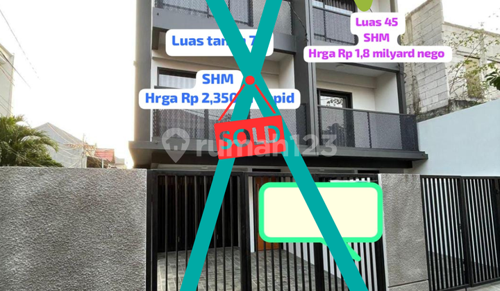 Quick Sale Compact 3-Story Furnished House in Tebet 1