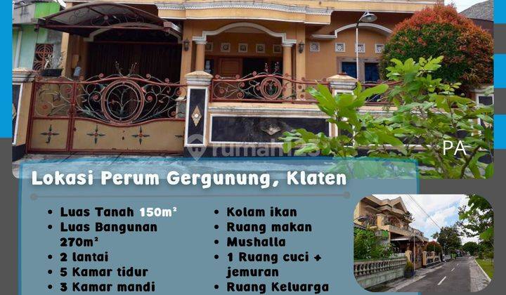 Rumah 2 Lantai Perumahan Gergunung Klaten  1