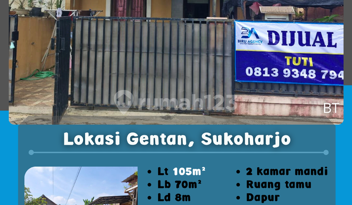 Rumah Hadap Utara Gentan Sukoharjo  1