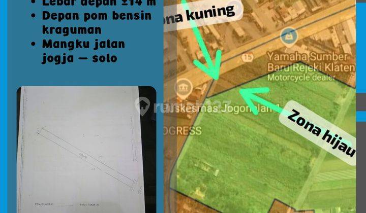 Tanah Pinggir Jalan Raya Jogonalan Klaten  1