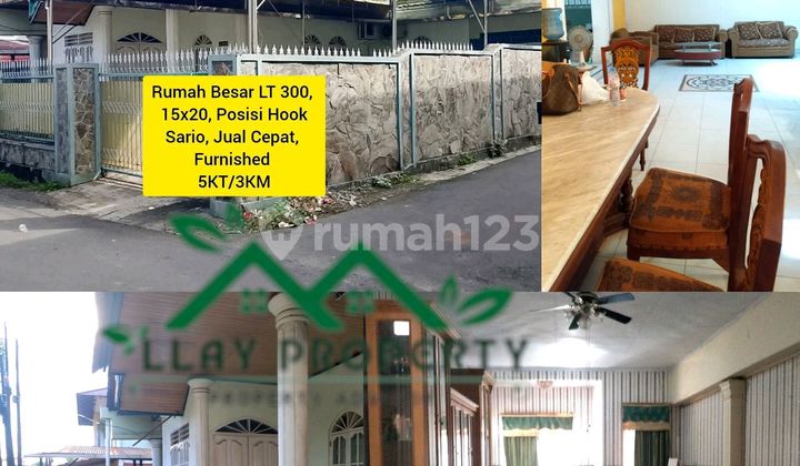 Rumah Besar Banting Harga Lt 300, Pusat Kota, Di Sario, Hook, Area Dekat Kemanapun 1