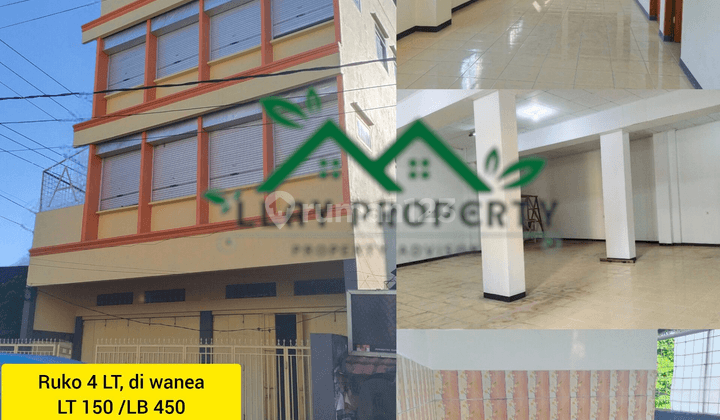 Disewakan Ruko 4 Lt Strategis Pusat Kota Manado Di Wanea Cocok Utk Kantor Distributor, Toko, Atau Lainnya 1
