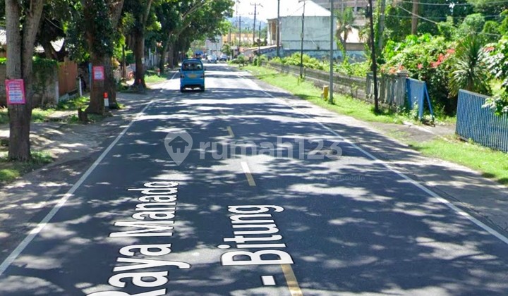 Commercial Land Area 3,500 sqm, Front Width 100m, On Manado Bitung Main Road, Girian Matuari, Strategic Location, On Bitung Main Road.