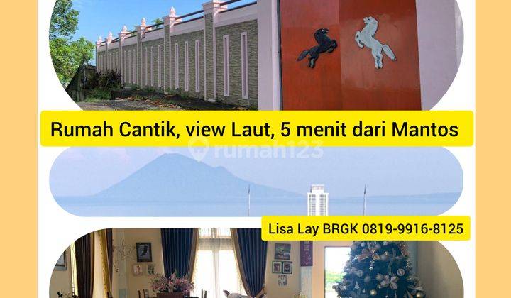 Rumah Cantik Besar View Laut, Terawat, Dekat Pusat Kota Di Jalan Temboan Manado 2 Lantai 1