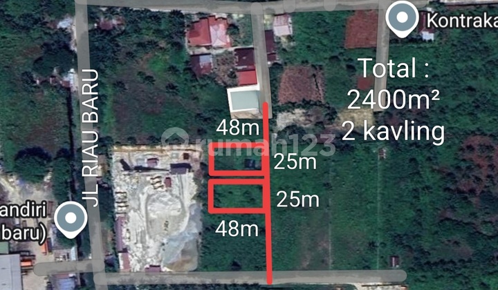 Kavling Shm 2400m² Di Jl Riau Baru, Dekat Kampus
