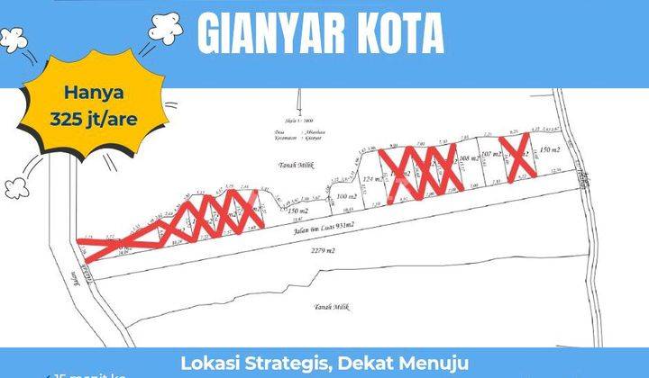 Kavlingan Baru Di Kota Gianyar di jl Tunjung biru Abianbase Gianyar Bali , Abianbase Tanah SHM - Sertifikat Hak Milik 100 m² 1