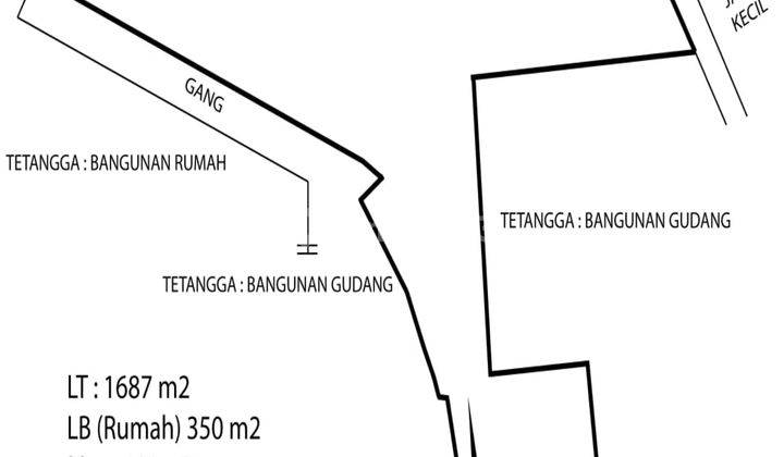 Dijual Rumah Dengan Tanah Yang Luas; Peluang Dibikin Gudang 2