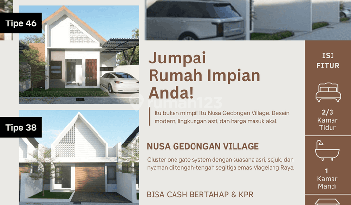 Rumah Murah Magelang Tipe 36/38/40 Scandinavian Di Mertoyudan – Dekat Akmil, Artos, Mungkid & Borobudur! 2