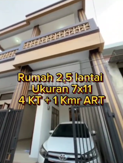 DIJUAL RUMAH PORIS INDAH 2,5 TINGKAT BRAND NEW 5KT 3KM