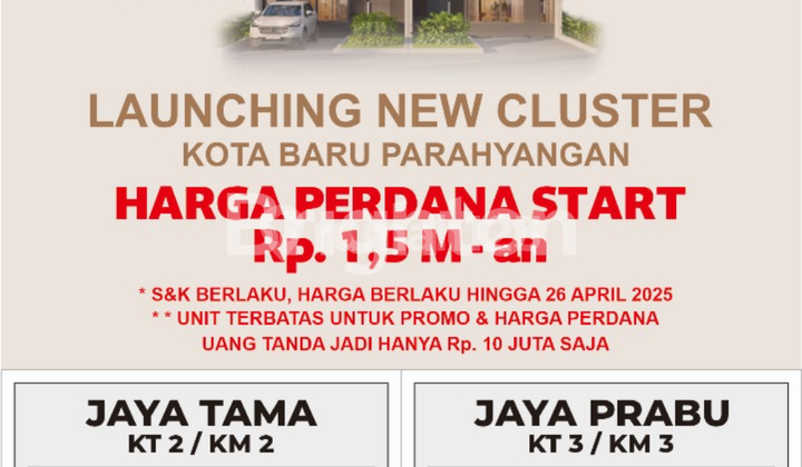 Rumah baru di Kota Baru Parahyangan Tatar Jayaprakasa  1
