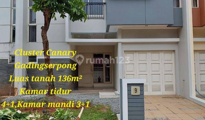 Disewakan Rumah Bagus Semi Furnished di Canary The Spring Gading Serpong 1