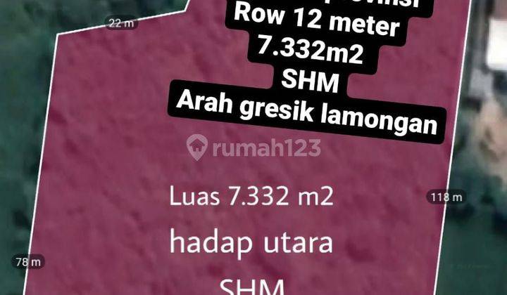 Dijual Tanah Balongpanggang Gresik Sudah Urug Strategis Nol Jalan Raya 1