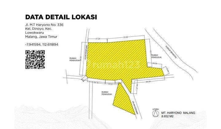 Disewakan Lahan Dan Bangunan Luas 8.652 M2 Dekat Kampus Cocok Untuk Bisnis 2