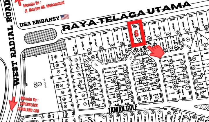 Kavling Telaga Utama Citraland Komersial Shm 660m2