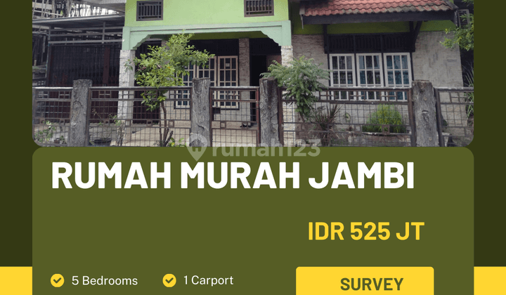 Rumah Bagus Unfurnished SHM di Jl. Lorong Bogor, Jambi 1