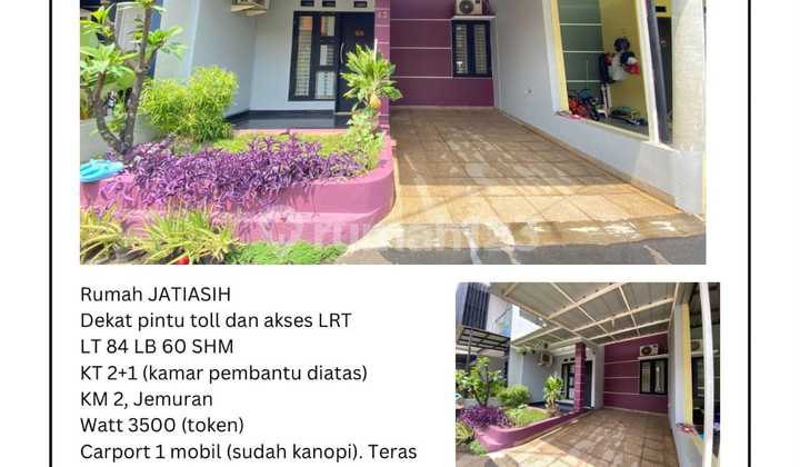 JUAL RUMAH SECOND LUAS 84 DI JATIASIH BEKASI JUAL RUMAH SECOND LUAS 84 DI JATIASIH BEKASI