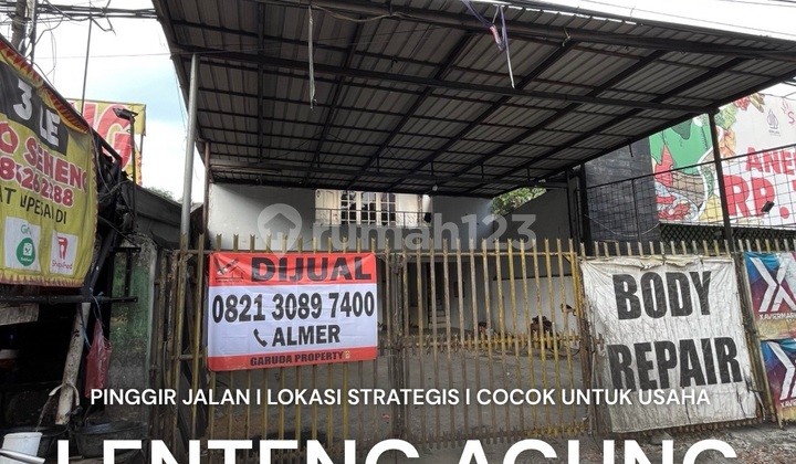 Jual Cepat Rumah Tempat Usaha Pinggir Jalan Di Lenteng Agung