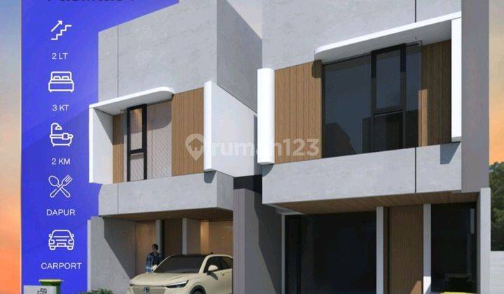 Rumah 2 Lantai,dp 0%,tanda Jadi 10 Jt.langsung Akad. ,lokasi Telkommas Makassar 1