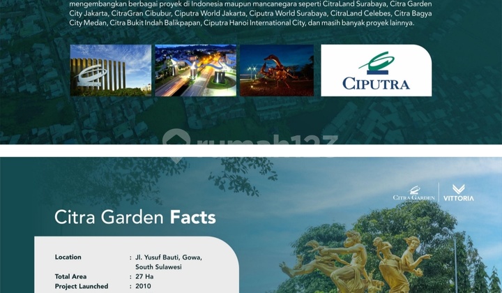 Ciana,rumah 2 Lantai Di Citraland,harga Di Bawah 1m 2