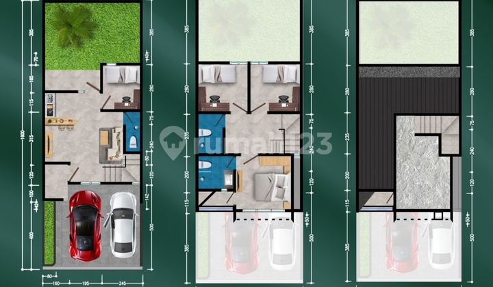 Orchard Modern Estate.3 Lantai Harga 1 M-an 2