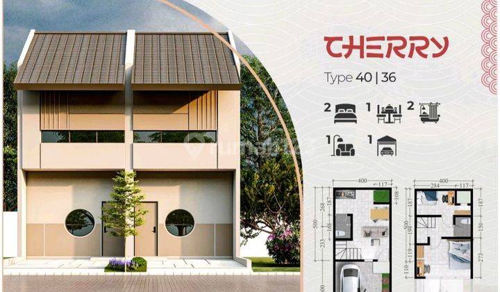 Cherry Rumah 2 Lantai Di Hertasning Baru.harga 600 Jutaan.lengkap Perabot 2