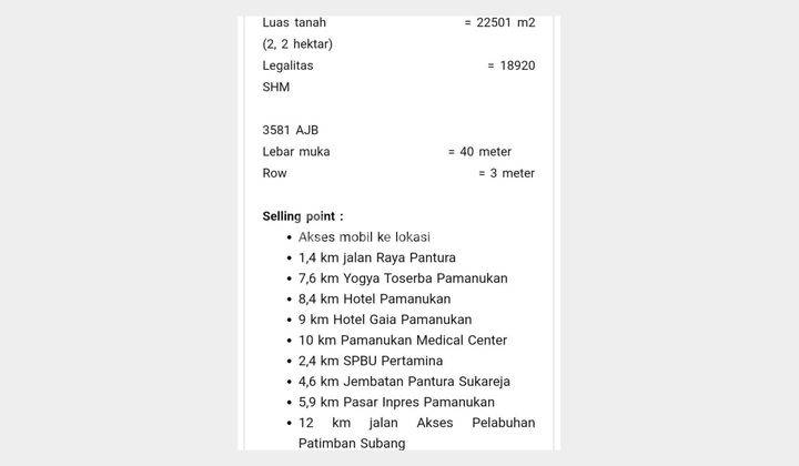 Tanah 2Ha Di Subang Siap Bangun Pabrik Gudang Tempat Usaha 2