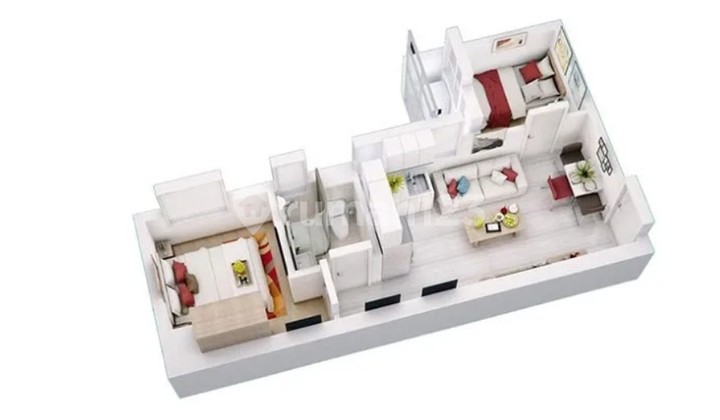 Meikarta Apartment 2 Bedroom Very Cheap Bonus AC Fast Sale 2