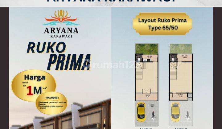 Ruko Siap Pakai Di Jalan Utama Aryana Karawaci Tangerang 1