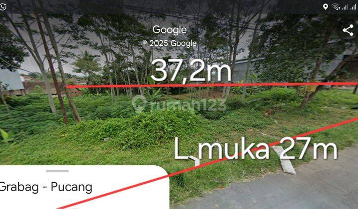 Tanah 1005m2 Hrg 5jt/m Dipinggir, Jl. Raya Grabag, Grabag, Grabag, Magelang, Jawa Tengah, Indonesia, 56196 1