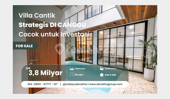 Modern Villa for Sale in Canggu Tiying Tutul – 5 Minutes Walk to Copenhagen Bakery! CODE VJC0003
