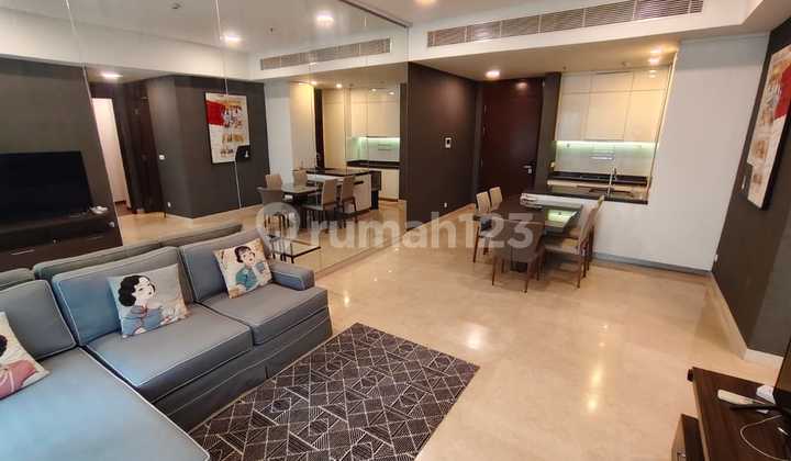 For Rent: Anandamaya Apartment, 129sqm, 2 Bedrooms, Sudirman View, Central Jakarta.