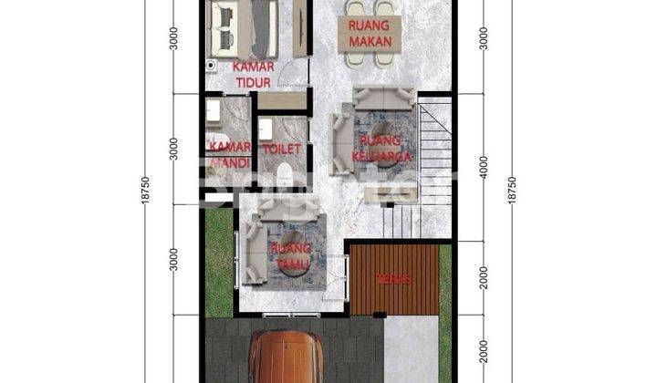 PERUMAHAN MODEREN DI DENPASAR 2LT 3KT 1