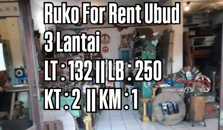 Ruko for Rent in Ubud 1