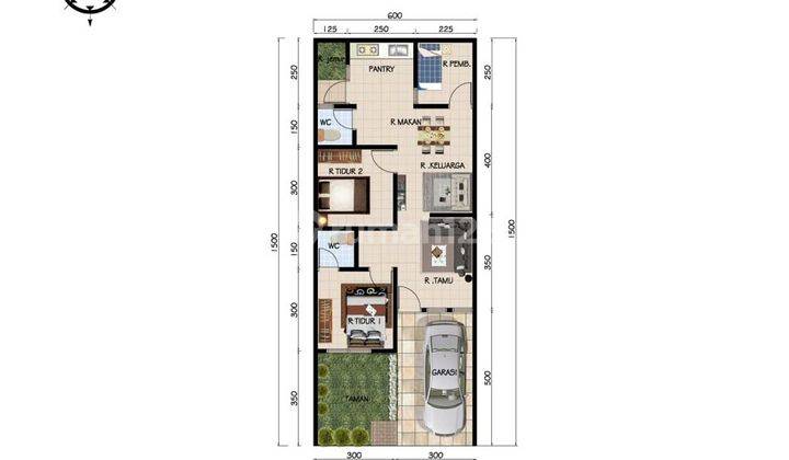 Segera Direnov dan Sudah Dipasarkan Rumah 1 Lantai Konstruksi untuk Rumah 2 Lantai 2