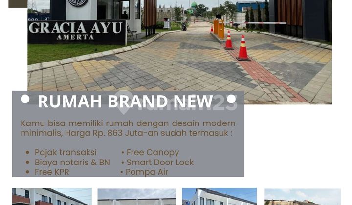 Dijual Rumah Baru 2 Lantai Gracia Ayu Amerta Bekasi Cukup Bayar 1,7Jt Bisa Punya Rumah 2