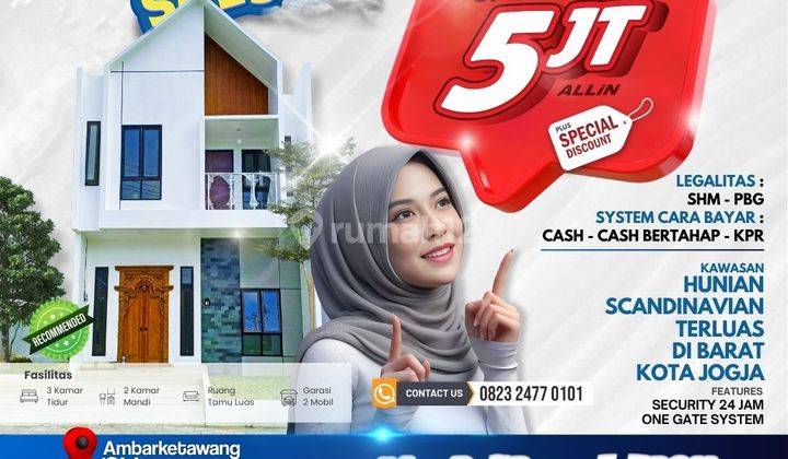 Dijual Rumah 2 Lantai Dekat Kampus di Ambarketawang 1