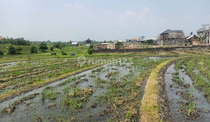 Land for sale with a view of mountains and rice paddies in Pantai Nyanyi 2